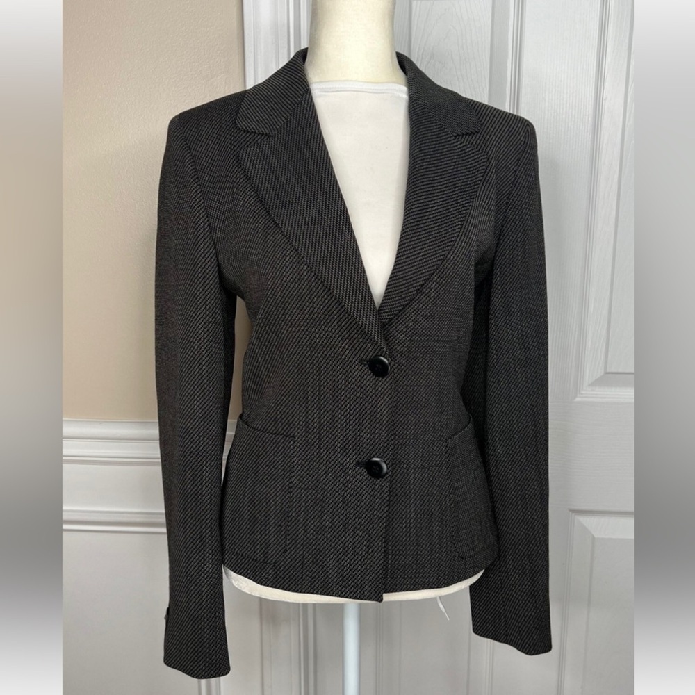 Maxmara Charcoal and black wool Blazer Sz 8